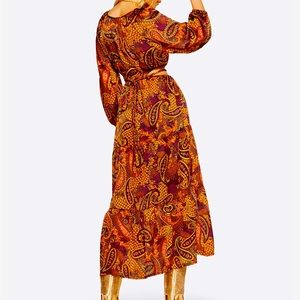 Fall print maxi dress